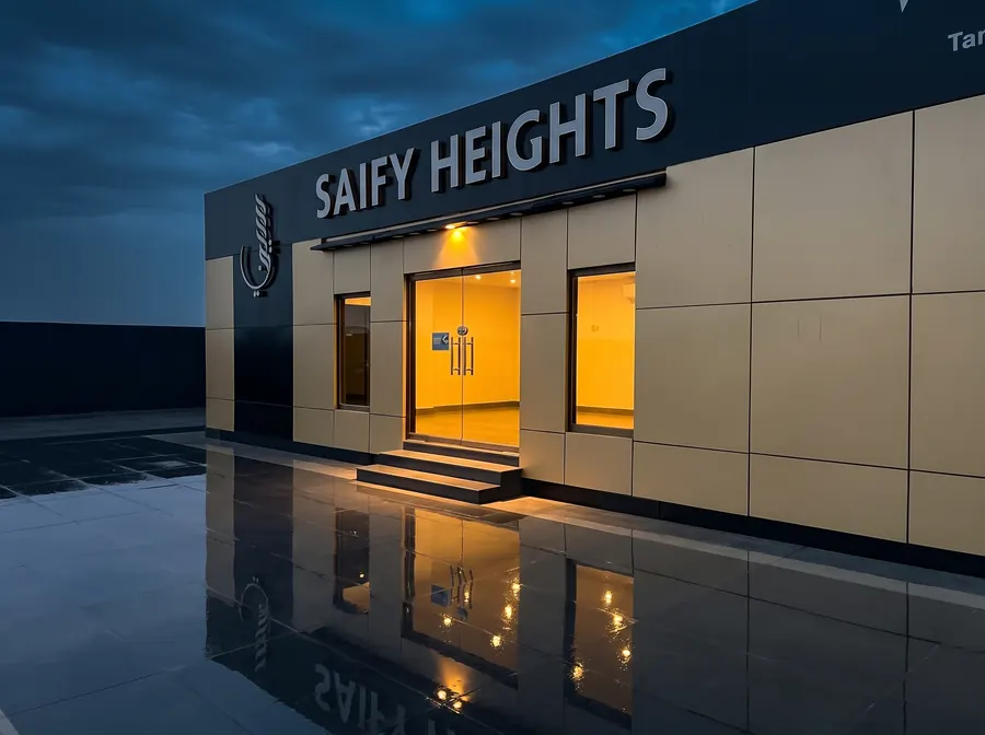 Saify Heights, sales office by Al Ahad Containers